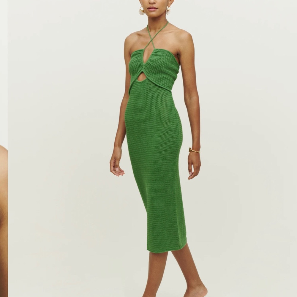 REFORMATION Venete Open Knit Dress